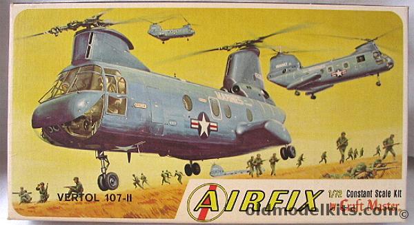 Airfix 1/72 Vertol 107-II Helicopter - Craftmaster Issue, 1302-70 plastic model kit
